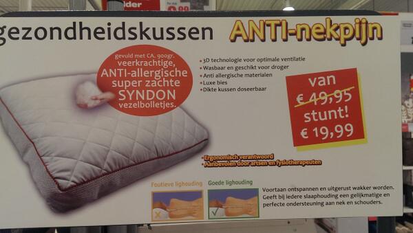 PraxisVenray's tweet image. Gezondheidskussen anti #nekpijn #stuntprijs #praxis #venray