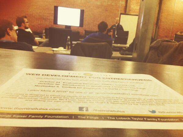 Admiller15's tweet image. Learning how to hire developer talent for my non-existent startup. @TheMineTulsa #openMine #tulsa #tulsastartups