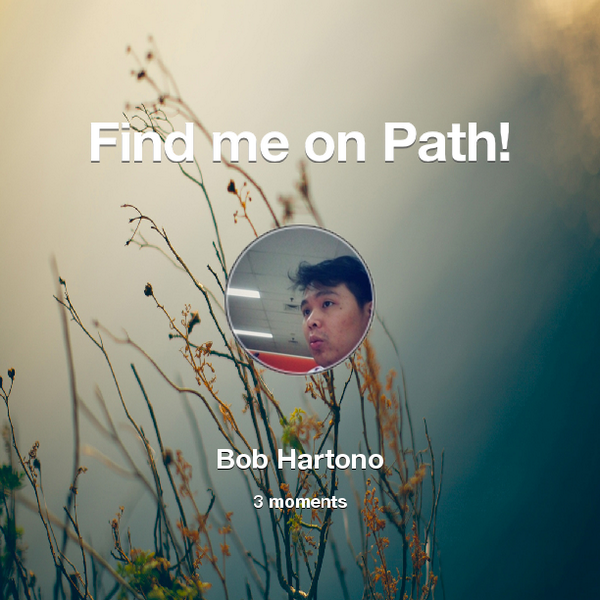 Bobby_103's tweet photo. Find me on #Path now! Go to: http://t.co/SZcz5kZBaP! #thepersonalnetwork http://t.co/UlYSnOyogX