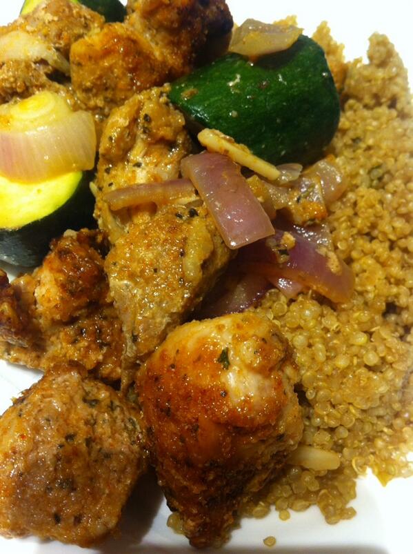 @ChefJasonMorse made some pork tenderloin and veg with quinoa using #5280culinary fire salt and might I say.... Yum!