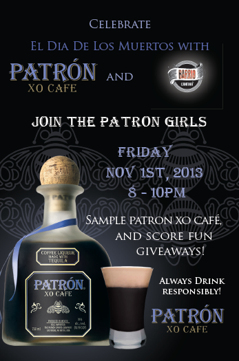 barrioboston's tweet photo. Dia de Los Muertos Fiesta TONIGHT 8-10pm! Come celebrate with @patronboston and her girls! #dayofthedead http://t.co/LYgOcdyTCU
