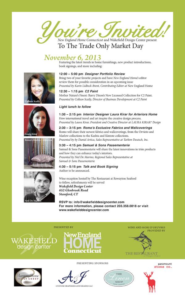LauraKirar's tweet photo. T-5 days until #TheTradeDayEvent! Join LK for @ArteriorsHome on her talk about inspirations &amp; creative design process http://t.co/M1nRrA4CXE