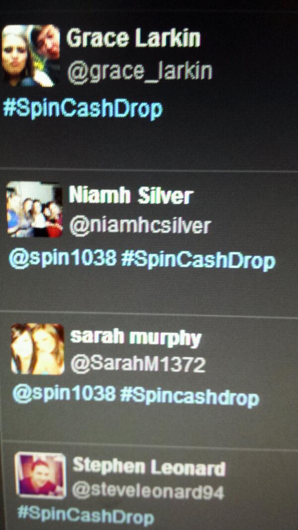 niamhcsilver's tweet photo. @spin1038  @rachelsilver91 @SarahM1372 #spincashdrop http://t.co/2wxh96dWSs