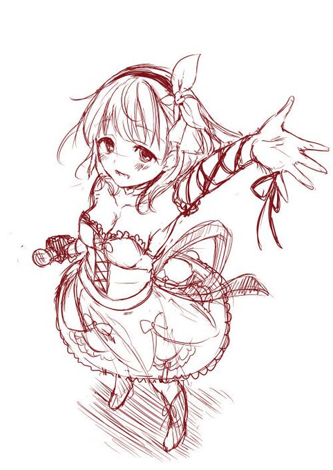 電話しながらまゆちゃん落書き。電話してる時ってなんか手を動かしたくなっちゃう。 