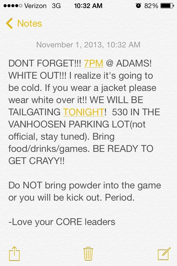 SchsCore's tweet photo. Just some reminders for tonight!! RT and spread the word!! #WeAreSC http://t.co/4GmlMZ9KJi