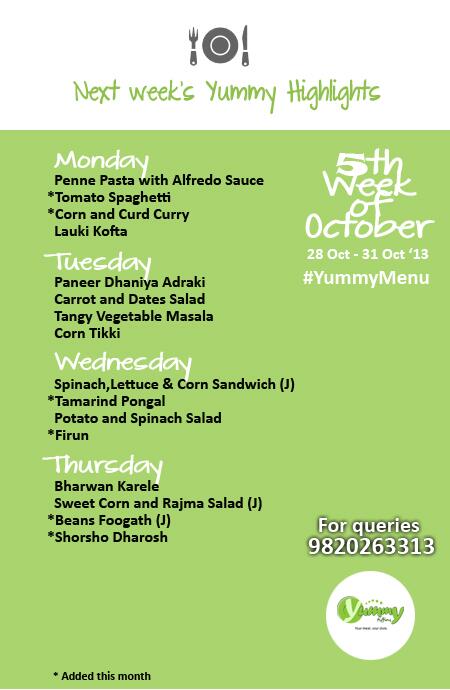 TheYummyTiffin's tweet image. There are 6 new #healthy dishes in the next week&apos;s #YummyMenu. Place your orders at bit.ly/19bp0as
