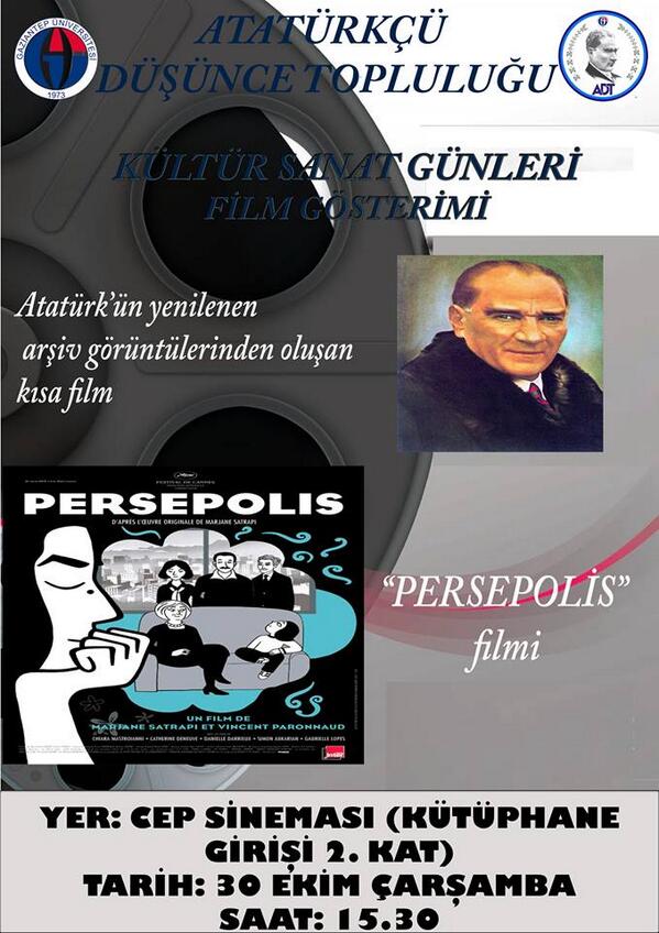 GAUN ADT KÜLTÜR SANAT GÜNLERİ FİLM GÖSTERİMİ "PERSEPOLİS"