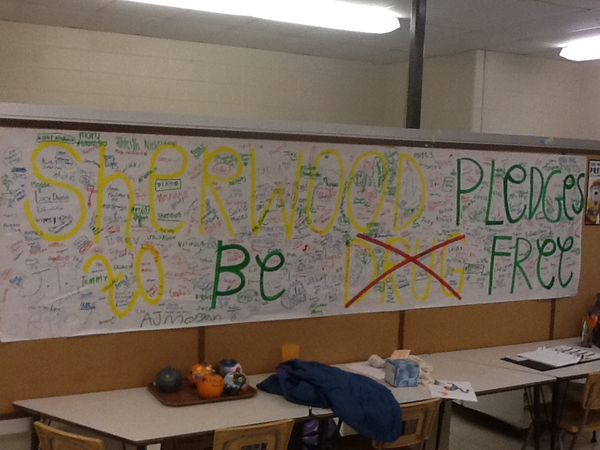 This week we celebrated Red Ribbon Week.  All of our students took the pledge to be drug free!!