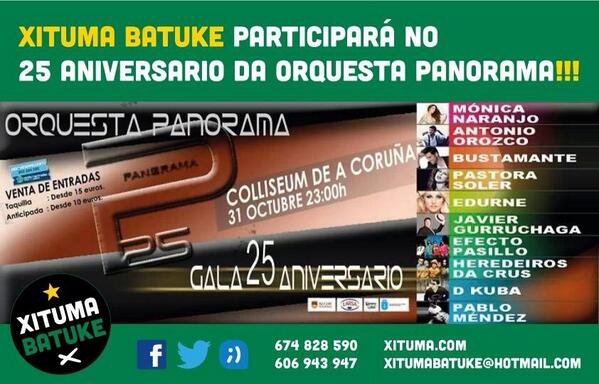 xitumabatuke's tweet photo. XITUMA BATUKE vaise de concerto cos nosos amigos da ORQUESTA PANORAMA..... http://t.co/spzXuOQas0
