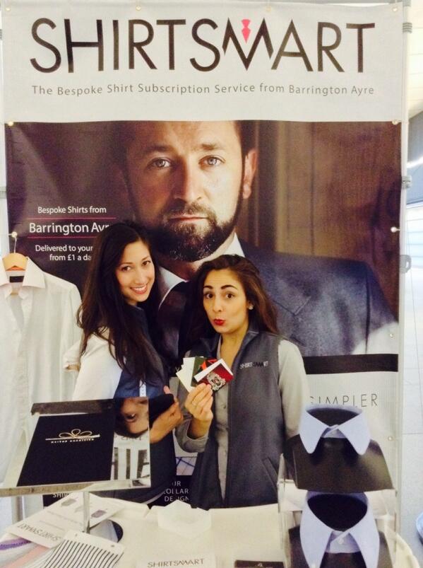 Shirtettes's tweet photo. Come and drop your business cards in at Canary Wharf for a chance to win your very own tailor made shirt! http://t.co/qeGFdrcWRj