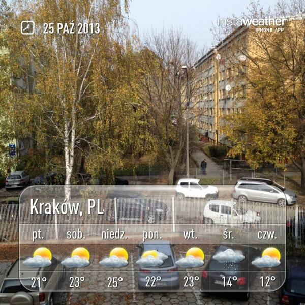 Check out the #Weather in #Kraków via #instaweather getinstaweather.com #wx