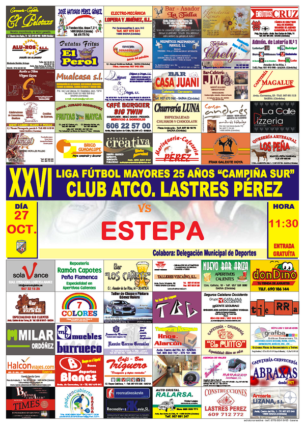 PROXIMO PARTIDO:  (Salida 10:00h desde el <a href="/cafebartriguero/">Cafe Bar Triguero</a> )  ** Tener en cuenta el cambio de hora **