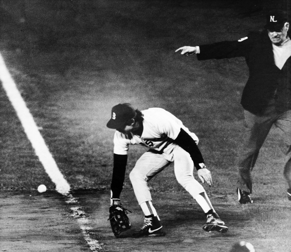 SportsCenter's tweet photo. "It's behind the bag!" 27 years ago today, Bill Buckner made  the most infamous error in baseball history. http://t.co/XQM5VR7IE5