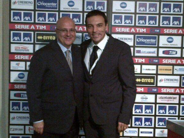 Giornata di incontri importanti al meeting degli sponsor di Atalanta: il DG Marino con Novati di Konica Minolta