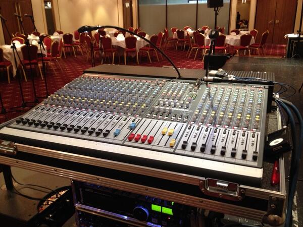 bluephaseaudio's tweet photo. We’re using the classic @allen_heath GL2400-424 this evening @thecroydonpark. http://t.co/eURYvfUtEZ