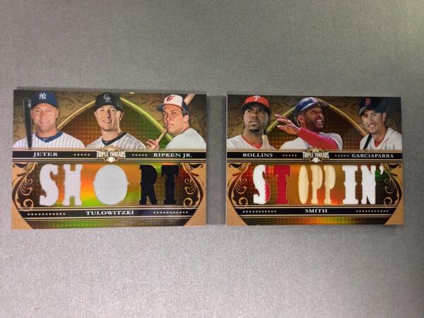 Topps's tweet image. Legends of My favorite position in baseball!  Lots of double plays turned here! #TripleThreadsBB