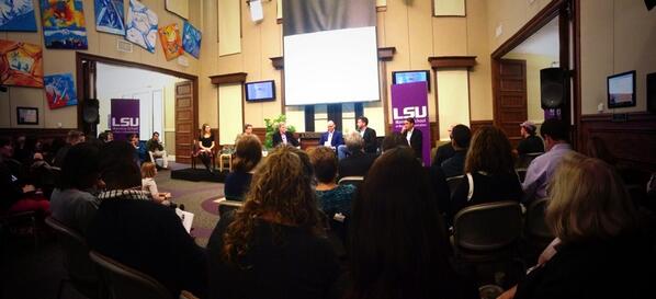 whenwemesh's tweet photo. First panel. A great topic.The Silicon Bayou: Digital Media and the Future of Louisiana. #manship100 http://t.co/AIQCCK4NXB