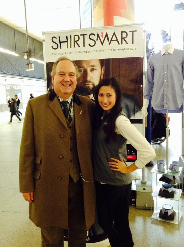 Shirtettes's tweet photo. @WarriorRichard posing with our lovely @Shirtettes. Finges crossed, will he be the lucky winner?! http://t.co/1ontFRWiZW