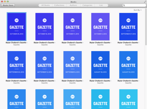 Upgraded to OS X Mavericks? Now you can read Gazette on your Mac using iBooks!