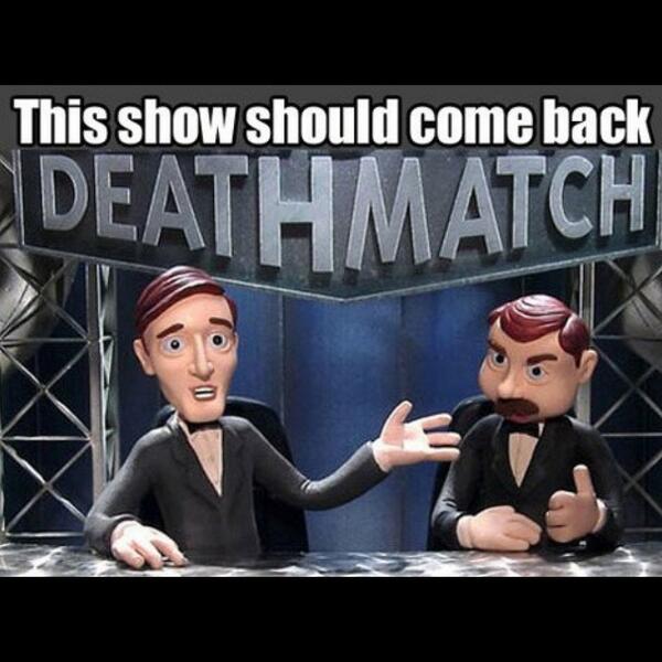 90sboyproblem's tweet image. I miss old MTV. #CelebrityDeathmatch #90sBoyProblems