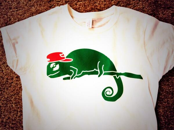 HeycoShirtCo's tweet photo. That's a sweet #shirt. New heat press works amazingly! #chameleon #tees #shirts http://t.co/7FHNx2Zhny