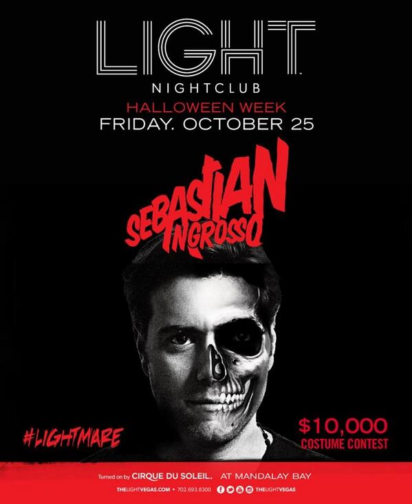 LightnDaylight's tweet photo. The #Lightmare starts today! Sebastian Ingrosso kicks off Halloween! Free Cover and drinks.Text (702)524-6614 VEGAS👻 http://t.co/vH7hxqKD8D