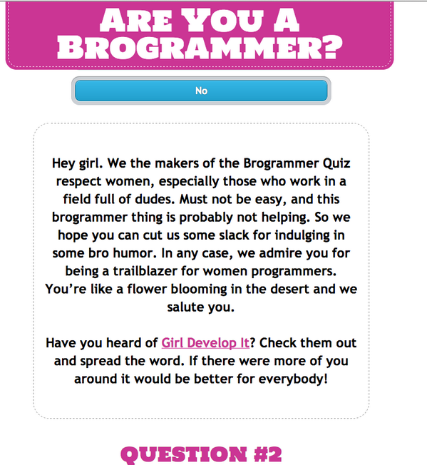 sarahleeashraf's tweet image. could this be any more fucking condescending #brogrammer