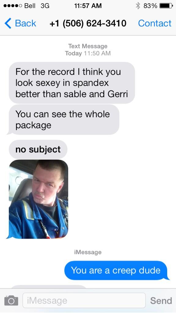 thebrownbowski's tweet photo. Be carful #ymm there are creeps out there. Be on the watch for this guy #creep #checkthenumberbeforesexting http://t.co/l0STH3TKip