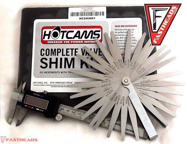 Fastheads's tweet photo. November Special from Fastheads: $119 for hotcams shim kit, feeler gauge, and digital caliper. http://t.co/5An058MPjD