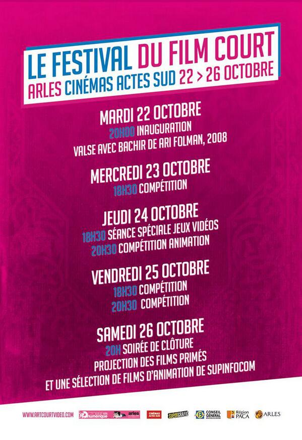 #Festival du #filmcourt <a href="/CinemasActesSud/">Cinémas Actes Sud</a> <a href="/VilledArles/">Ville d'Arles</a> 
26/10 #Soirée de clôture à 20H