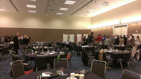 PMIHealth's tweet photo. Brainstorming engagement practices and meta data with 32 community of practices at #pmilim at leadership institute http://t.co/28Kio40neW
