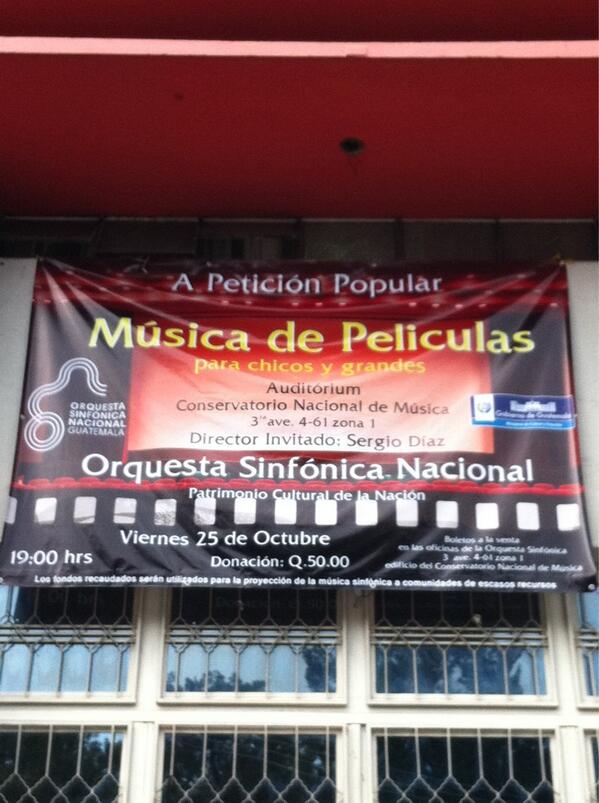 DiazAvend's tweet photo. Hoy 19 h conservatorio nac de Musica, TEMAS DE PELICULAS orquesta Sinfonica nac para chicos y grandes http://t.co/hUDjSMztkE