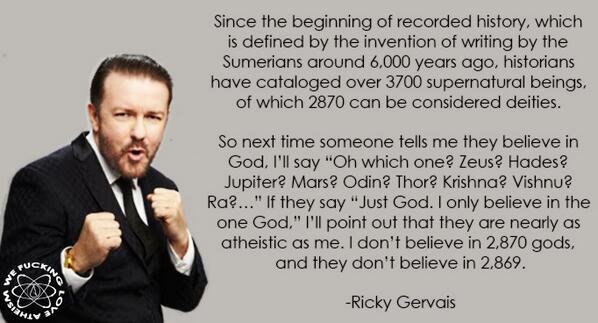 WhingeVote's tweet image. "@sawyer89  @rickygervais http://t.co/c6If8uE8Bd" Sounds as tho I said it myself #WhichOne should always be ur answer to #doUBelieveIngod