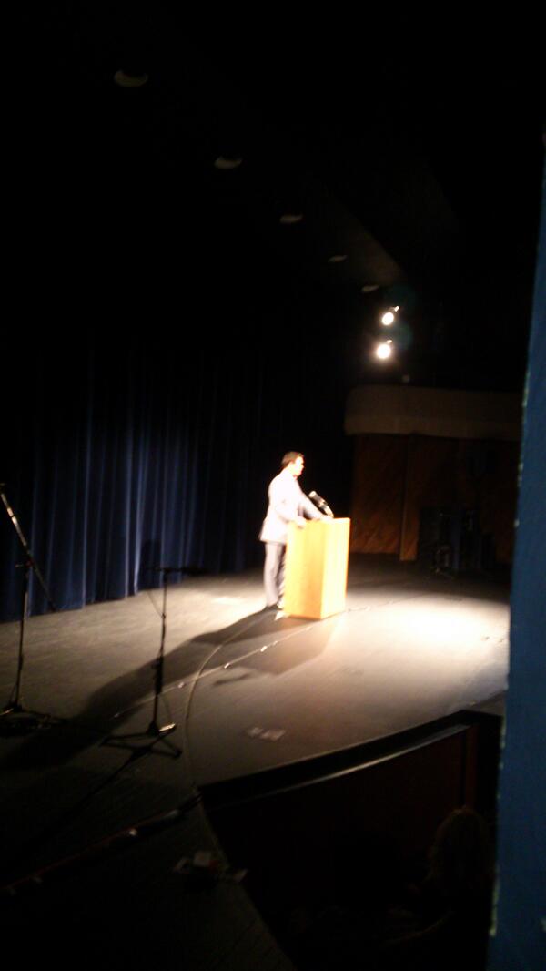 CoulterPhilip's tweet photo. #Masseylectures Mark Connolly Edmonton AM host gets a big hand http://t.co/fi89T12Dgf