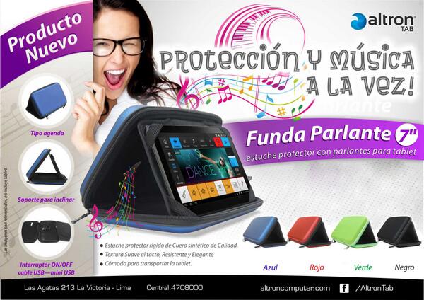 AltronTab's tweet image. Nuevos Fundas con Parlante para tu tablet... consulta Precios al 470-8000