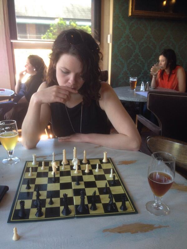 tewmichael's tweet image. @VictoriaWareham deep in thought @GrainStoreFood Newcastle! #craftbeer #learningchess