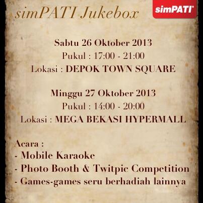 SIMPATI's tweet photo. Yuk malem mingguan di Depok Town Square aja! Banyak hadiahnya! #DapatLebih -- http://t.co/AZ4KQv8HiY