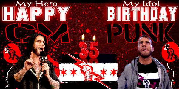 NDPunkBITW80's tweet image. #MyPunkArt #HappyBirthdayCMPunk @CMPunk Birthday Header for all the #Punkers to use. #35yearsOfGreatness!.