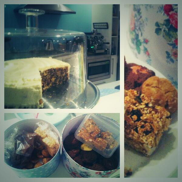 Hmmmm...been left with 7 different types of home baking. This could get dangerous, very dangerous...