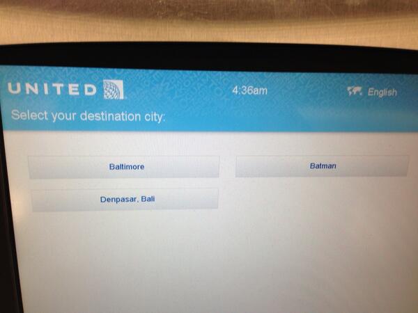 andystack's tweet image. Curses @united ! Your computers uncovered my secret nocturnal destination! #batman #batdad #databaseFail