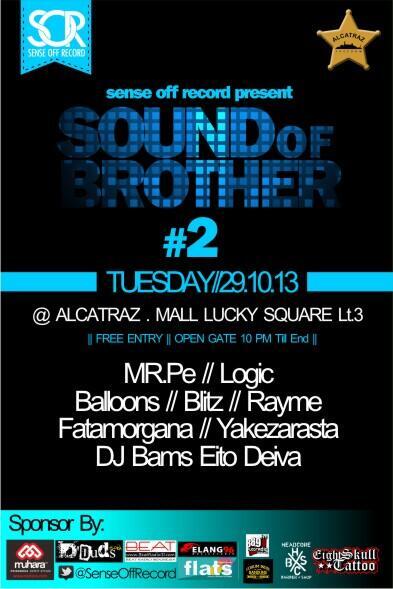 merapat yo kawan di alcatraz , mall Lucky Squere Lantai 3, selasa 29 Oktober 2013