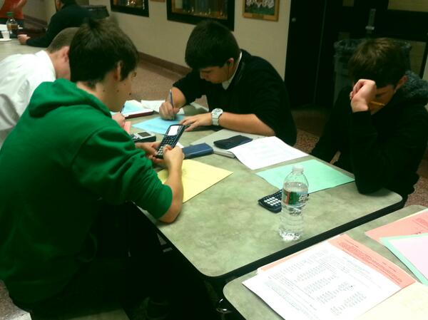 FlickingerSTEM's tweet image. Some of our STEM Physics Olympics problem solving team hard at work!