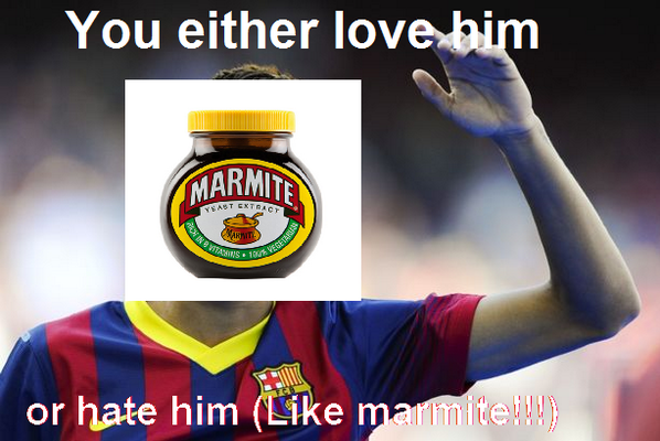 LADSoccerBants's tweet photo. GET IT?? Because it's Naymar and Marmite so the words join together at the end of neymar and begining of marmite #LAD http://t.co/KKYYBWv19C