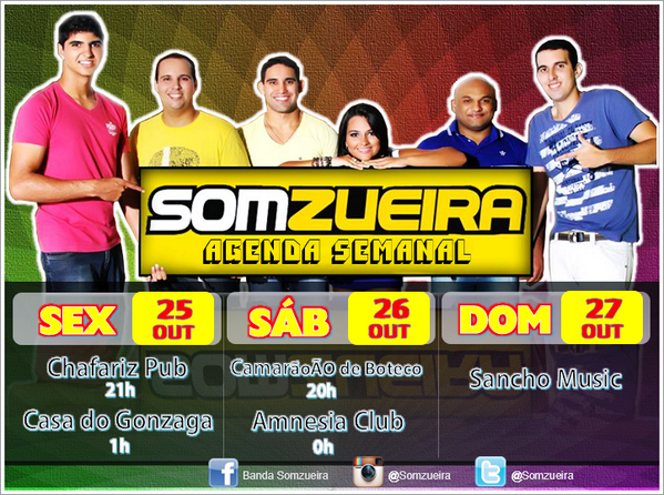 Somzueira's tweet photo. Nossa agenda semanal #ColeComASomzueira http://t.co/Az39aN6iTq