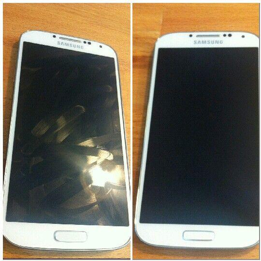 ScreenBright's tweet image. Before &amp;amp; After Using A #ScreenBright #SmartPhoneSanitizerWipe On A #Galaxy #S4 ScreenBright.net #Cleans&amp;amp;Shines