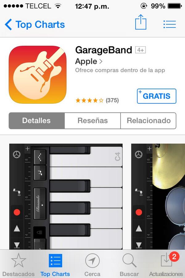 zac_phoenix's tweet photo. Estoy viendo mal o garageband es gratis @MARCIANOPHONE @mimacmx @Fernando5x1 @snavas10 http://t.co/jW05p0hKyL