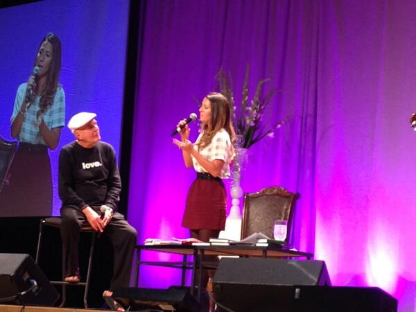 AltMindBody's tweet image. Skye Dyer, @DrWayneWDyer daughter, singing a new song from her upcoming album! Beautiful moment. #ICDINY13