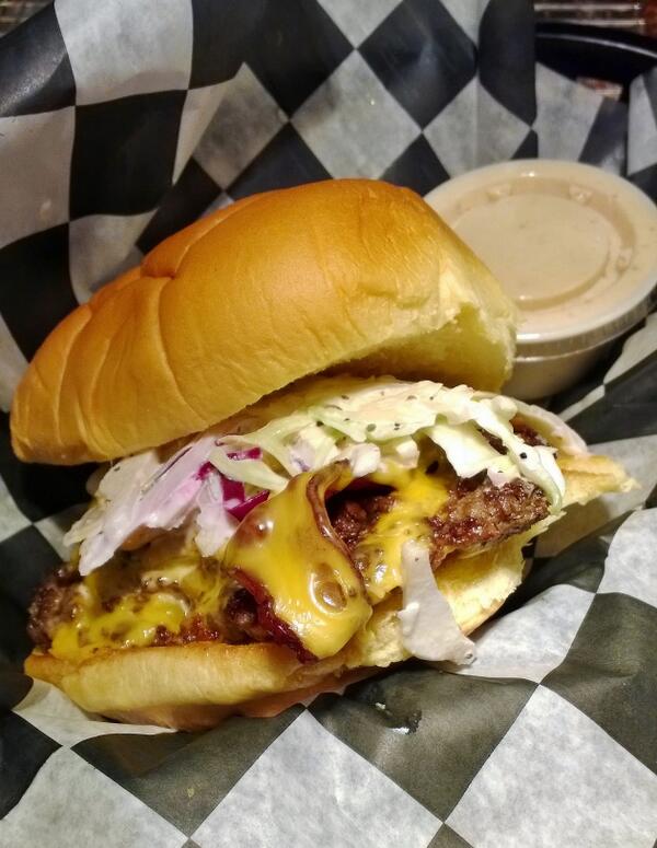Saturday Freestyle The Homewrecker: topped with bacon, chili, slaw, melted cheddar and pickled jalapenos. Come get it