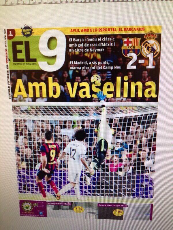 Con vaselina, la portada de El 9 de mañana RT <a href="/ferrancorreas/">ferran correas</a>: Portada @el9esportiu