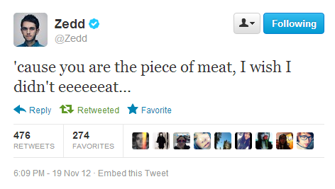 ZeddMx's tweet photo. #ElectroMeetConZedd PORQUE ES LO MAS CHISTOSO !!! http://t.co/tMmSU48O7l